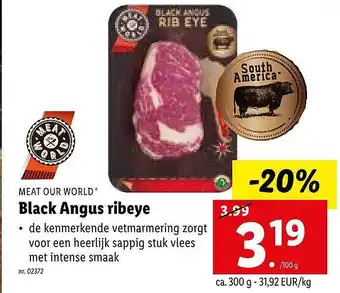 Lidl Black Angus Ribeye aanbieding
