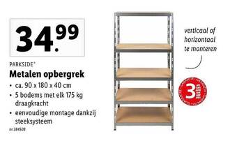 Lidl Metalen Opbergrek aanbieding
