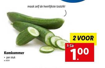 Lidl Komkommer aanbieding
