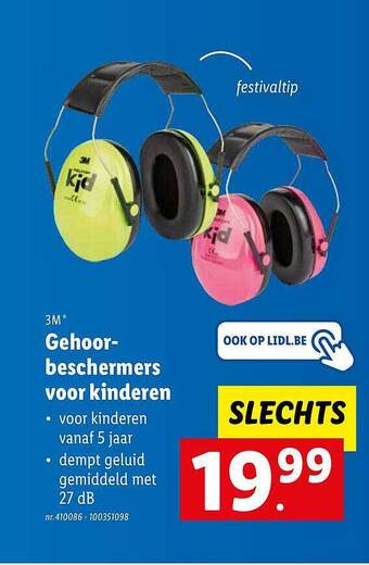 Lidl Gehoorbeschermers Voor Kinderen aanbieding