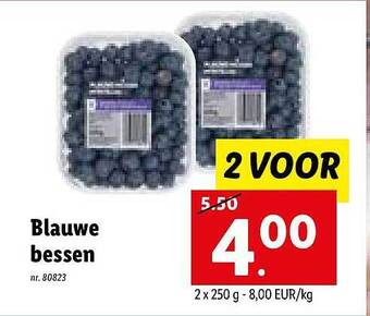 Lidl Blauwe Bessen aanbieding