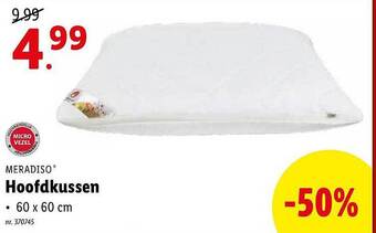 Lidl Hoofdkussen aanbieding