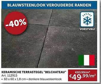 Zelfbouwmarkt Keramische Terrastegel Belchateau aanbieding