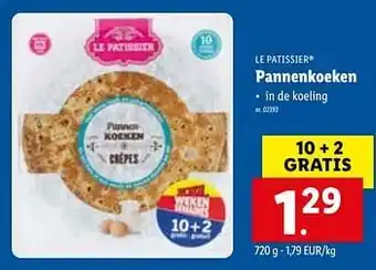 Lidl Le Patissier Pannenkoeken 720g aanbieding