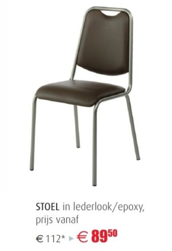Stoel in lederlook/epoxy
