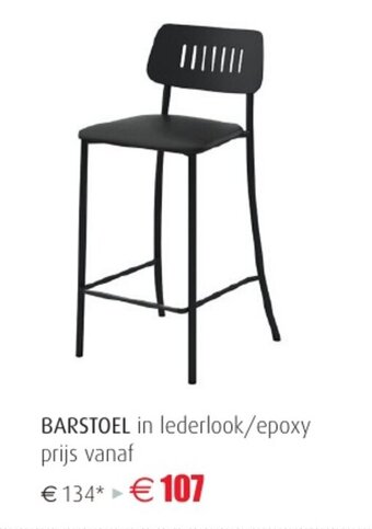 Barstoel in lederlook/epoxy