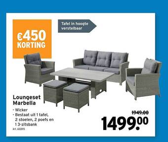 GAMMA Loungeset Marbella aanbieding