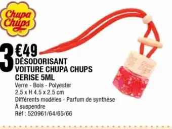 Desodorisant voiture chupa chups cerise 5ml