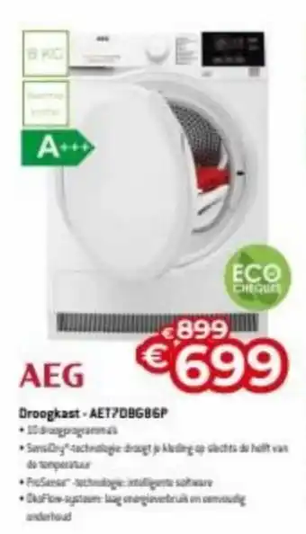 Exellent AEG Droogkast - AET7OBG86P aanbieding