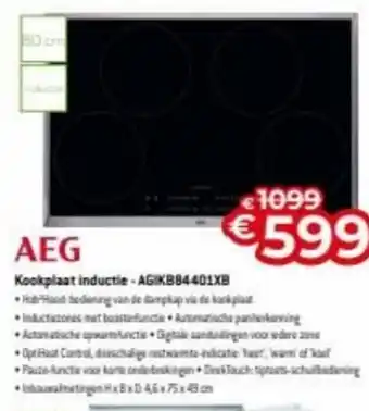 AEG Kookplaat Inductie - AGIKB84401XB