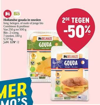 Delhaize Hollandse Gouda In Sneden aanbieding
