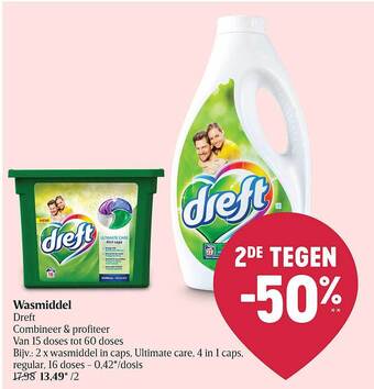Delhaize Wasmiddel Dreft aanbieding
