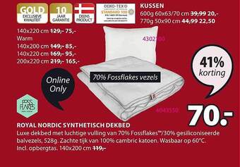 Jysk Royal Nordic Synthetisch Dekbed aanbieding