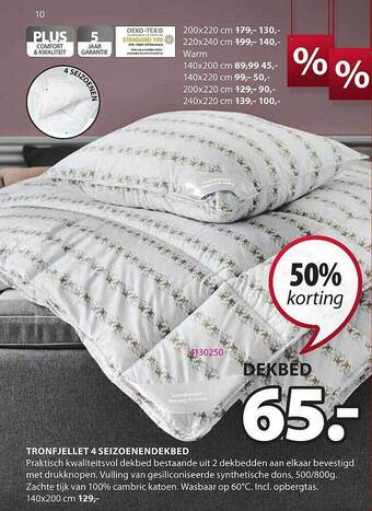 Jysk Tronfjellet 4 Seizoenendekbed aanbieding