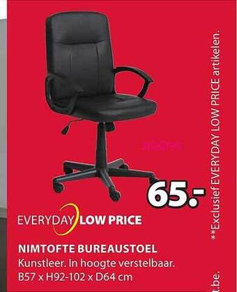 Jysk Nimtofte Bureaustoel aanbieding