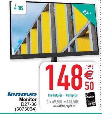 Cora Lenovo monitor D27-30 aanbieding