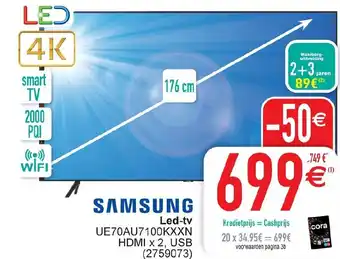 Cora Samsung led-tv UE70AU7100KXXN aanbieding
