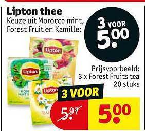 Kruidvat Lipton Thee aanbieding