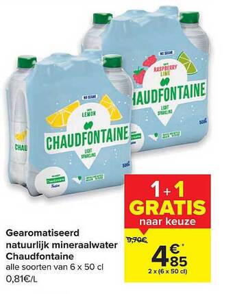 Carrefour Gearomatiseerd Natuurlijk Mineraalwater Chaudfontaine aanbieding