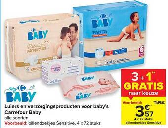 Carrefour Luiers En Verzorgingsproducten Voor Baby's aanbieding