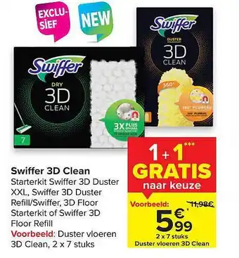 Carrefour Swiffer 3d Clean aanbieding
