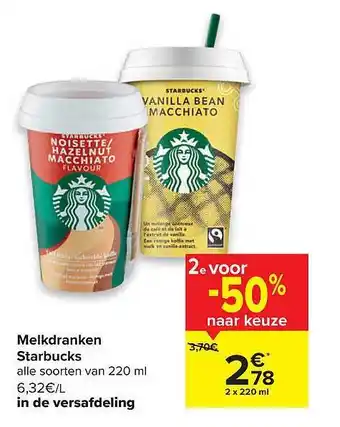 Melkdranken Starbucks