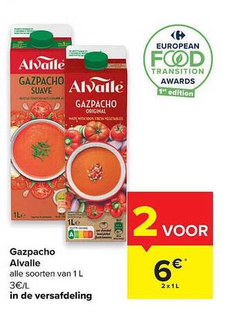 Carrefour Gazpacho Alvalle aanbieding