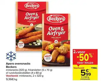 Carrefour Apero Ovensnacks Beckers aanbieding