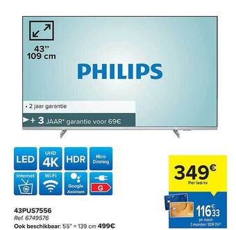 Carrefour Philips Ledtv aanbieding