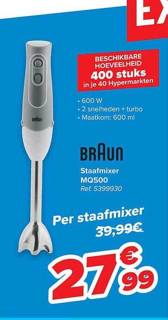 Carrefour Braun Staafmixer aanbieding