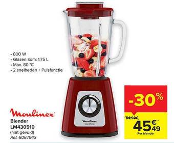 Carrefour Moulinex Blender aanbieding