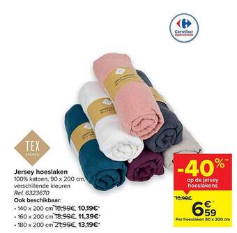 Carrefour Jersey Hoeslaken aanbieding