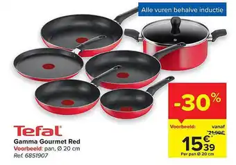 Carrefour Tefal Gamma Gourmet Red aanbieding