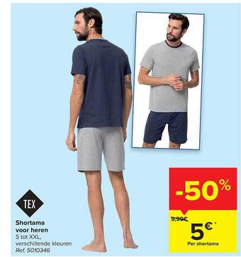 Carrefour Shortama Voor Heren aanbieding