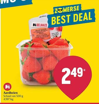 Delhaize Aardbeien aanbieding