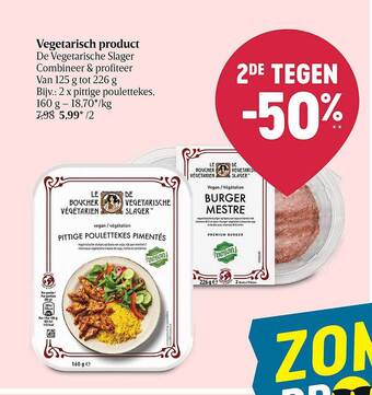 Delhaize Vegetarisch Product De Vegetarische Slager aanbieding