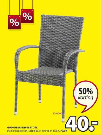 Jysk Gudhjem Stapelstoel aanbieding