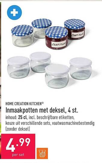 ALDI Inmaakpotten Met Deksel, 4 St aanbieding