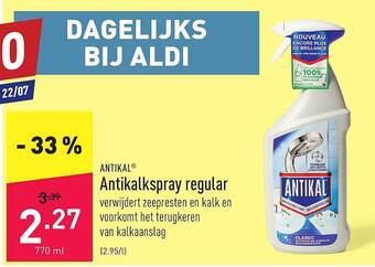 ALDI Antikalkspray Regular aanbieding