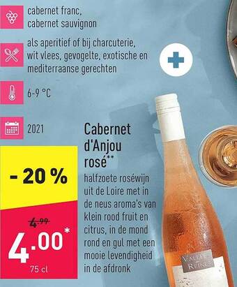 ALDI Cabernet D'anjou Rosé aanbieding