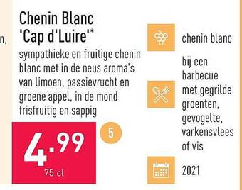 ALDI Chenin Blanc Cap D'luire aanbieding