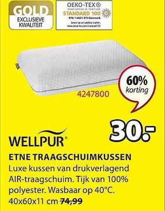 Jysk Etne Traagschuimkussen aanbieding