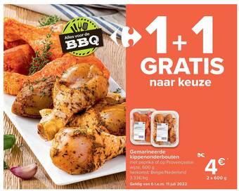 Carrefour Gemarineerde Kippenonderbouten aanbieding