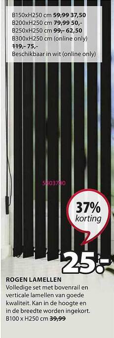 Jysk Rogen Lamellen aanbieding