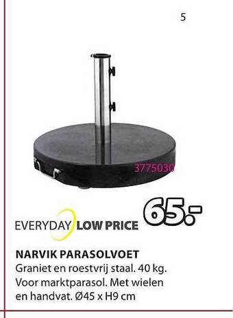 Jysk Narvik Parasolvoet aanbieding