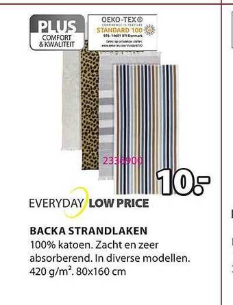 Jysk Backa Strandlaken aanbieding