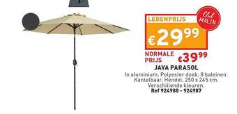 Trafic Java Parasol aanbieding