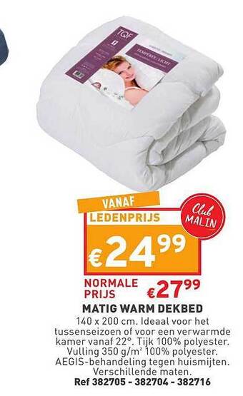 Trafic Matig Warm Dekbed aanbieding