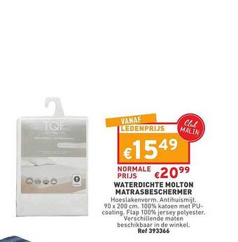 Trafic Waterdichte Molton Matrasbeschermer aanbieding