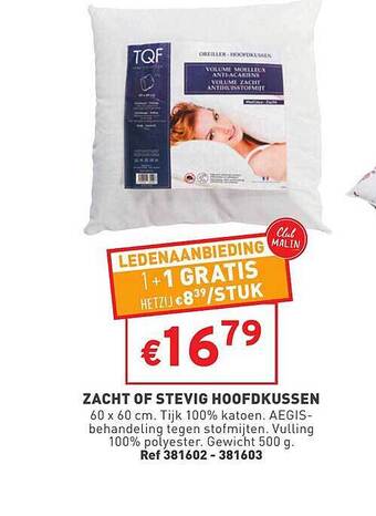 Trafic Zacht Of Stevig Hoofdkussen aanbieding
